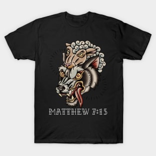 Wolf in sheep's clothing Christian Traditional Tattoo Flash T-Shirt